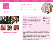 Tablet Screenshot of pinkpetalsflorist.com